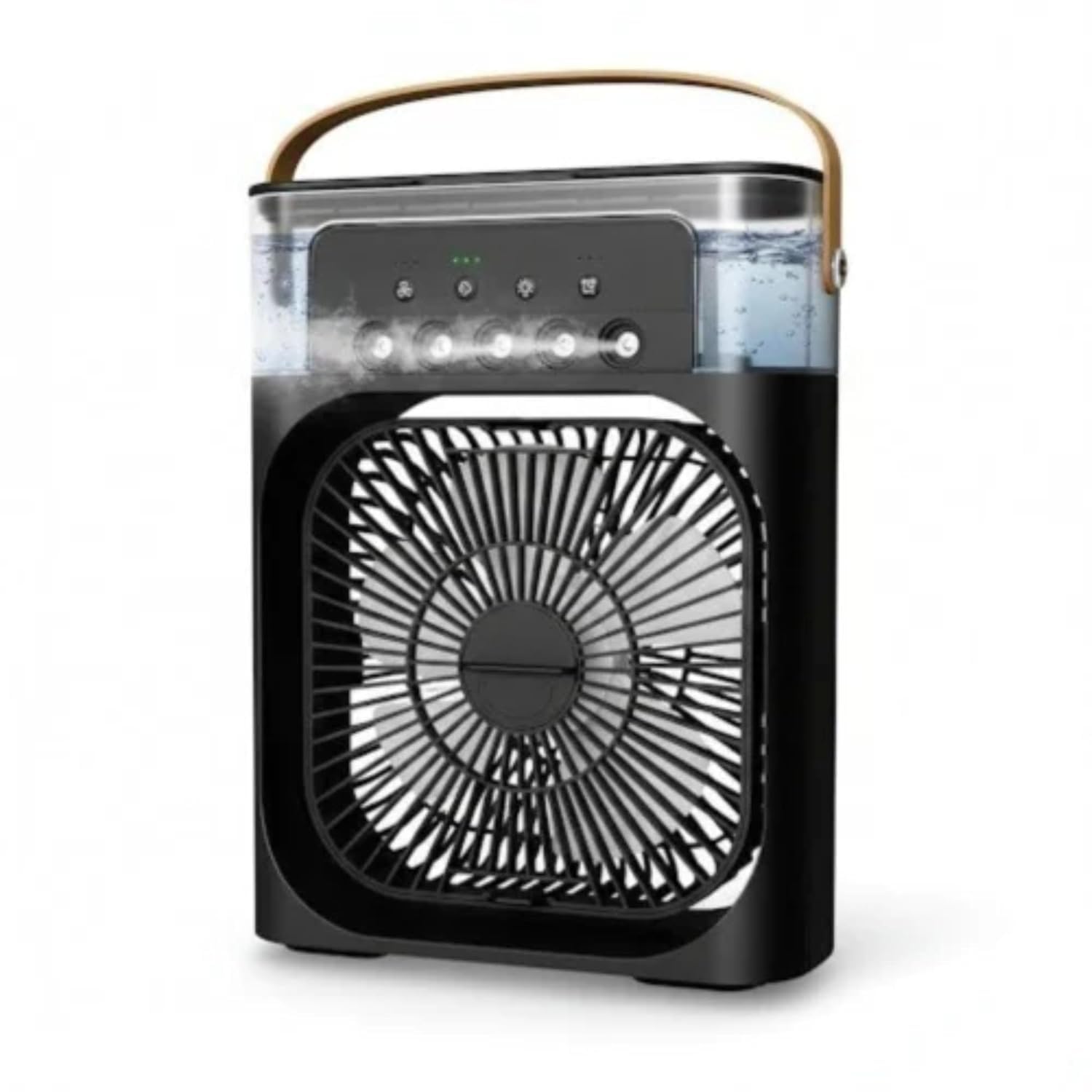 Drumstone (3 years warranty) Portable Air Cooler Fan Mini Evaporative Misting Desk Fan with 600ml Water Tank 3 Speed Settings 7 Color LED Night Light USB Powered Personal Cooling Device-image-35