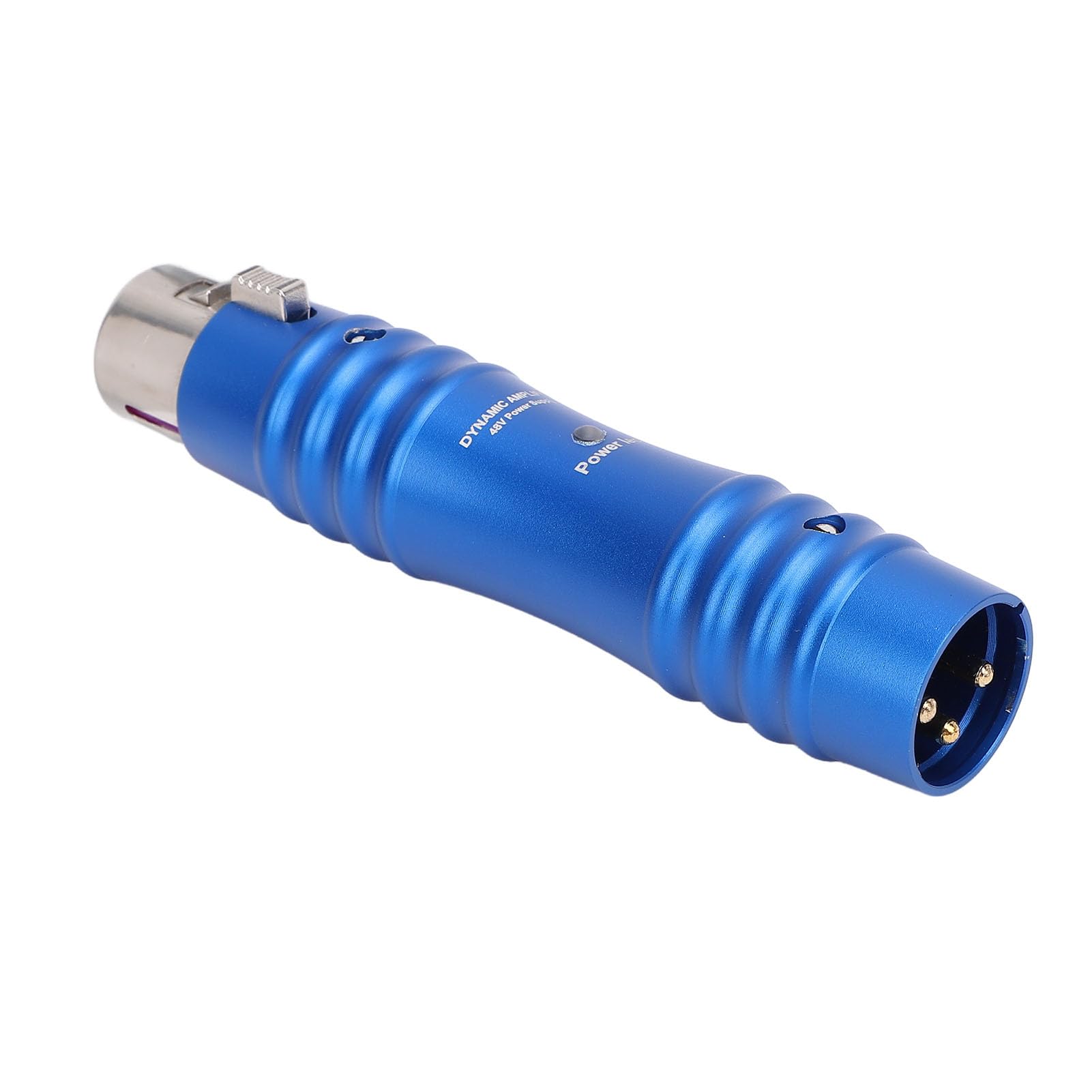 Dynamischer Mikrofonvorverstärker - 48 V XLR -Mikrofonvorverstärker für Karaoke, Mixer, Videoaufzeichnung, Professionelle Soundsysteme (BLACK) (BLUE)