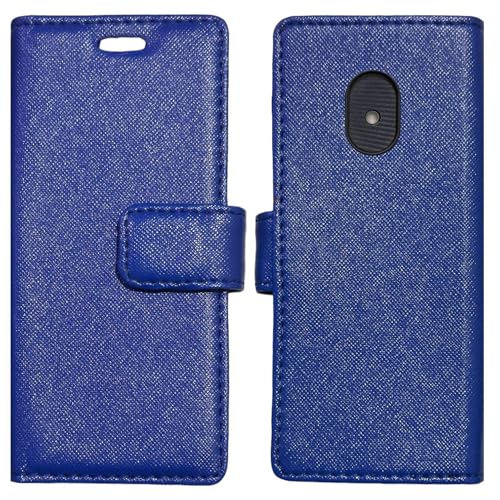 Image of ZAOMA Diary Type Flip Flap Case Cover Compatible for Nokia 220 4G 2024 DS - Model No. : TA-1617 (NK2204G MERBLUE)