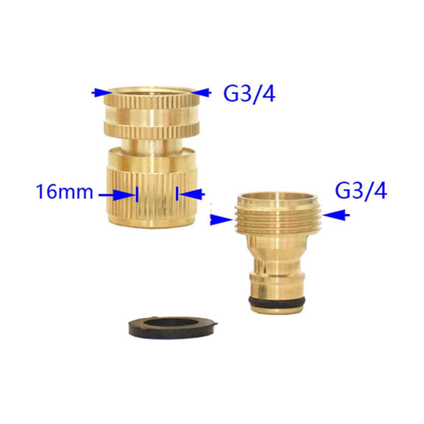 Tubo flessibile da giardino con connessione rapida Filettatura maschio 1/2" 3/4" femmina Tubo for innaffiare rapido in ottone Kit Coupling 5 set di tubo da giardino rubinetto Connettore Water Gun