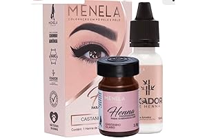 Original Brazilian Menela Henna for Eyebrows (CASTAÑO MEDIO), 1 Ounce (Pack of 2)