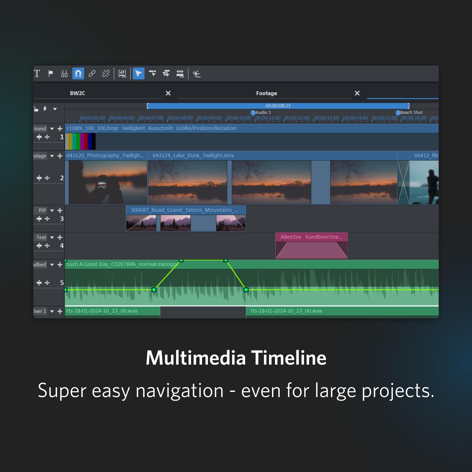 MAGIX Video Pro X16: Edición creativa de vídeo I Programa de edición de vídeo I Programa de edición de vídeo I Windows 10 / 11 I 1 PC licencia completa para 2 dispositivos