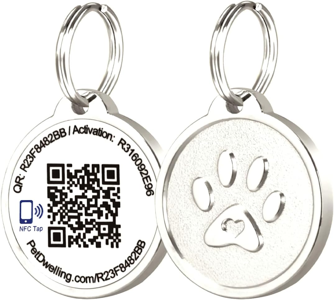 Premium Smart ID Tag for Dogs: NFC & QR Code with Instant Alerts Premium Smart ID Tag for Dogs: NFC & QR Code with Instant Alerts