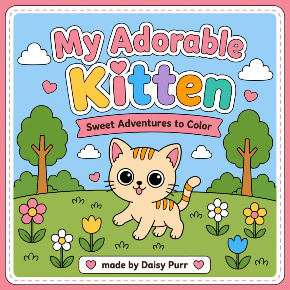 My Adorable Kitten: Sweet Adventures to Color