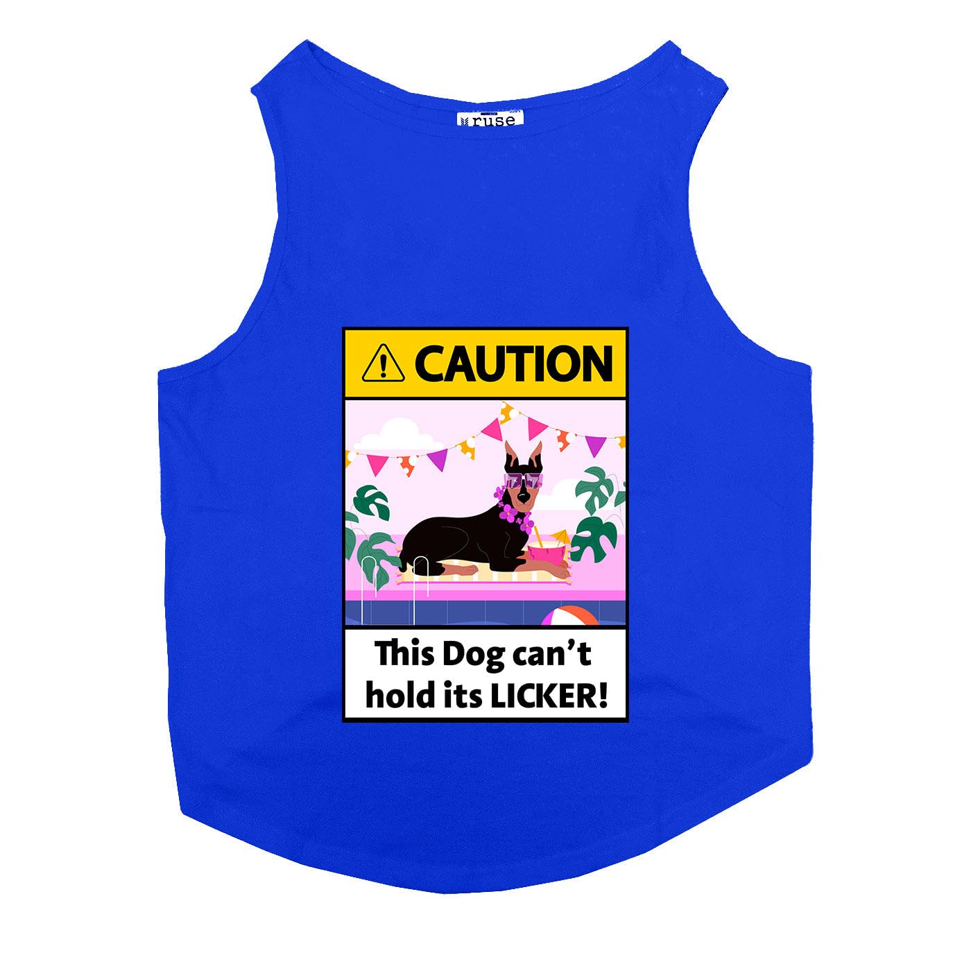 Ruse Cant Hold The Licker Printed Dog Round Neck Sleeveless Vest Tank T-Shirt/Tees Apparel/Clothes/Tees Gift for Dogs (Royal Blue/XXL (Saint Bernard, Great Dane etc.) (B0C9PY7GJT) Amazon Price History, Amazon Price Tracker