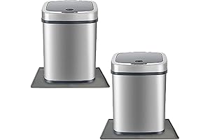 Garbage Can Mat Pack of 2, 11.8" x 18.9" Anti-Slip Kitchen Floor Mats