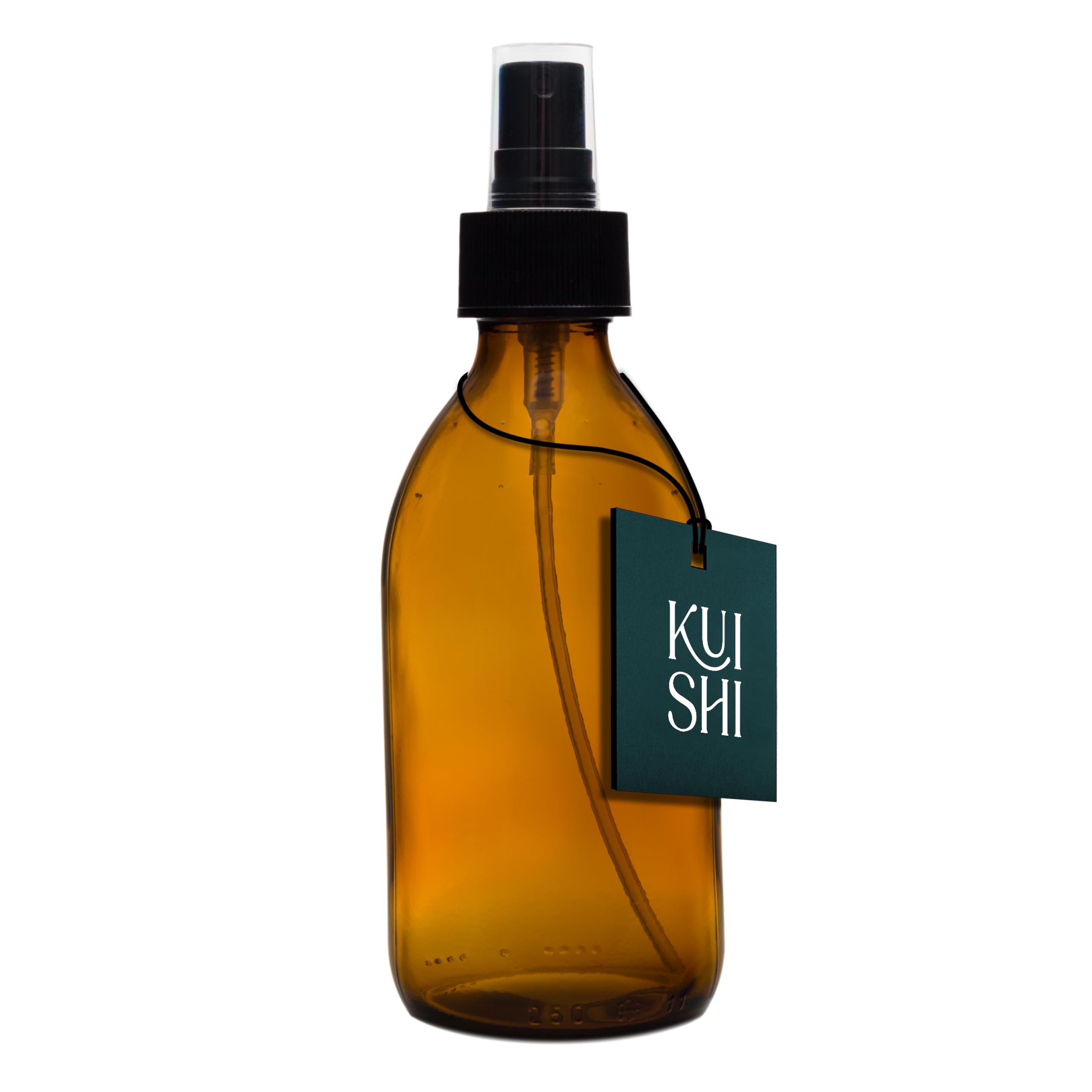 Kuishi Amber 250Ml Glass Perfume Atomiser Spray Bottle – Refillable Travel Atomiser With Protection For Fragrance & Aftershave
