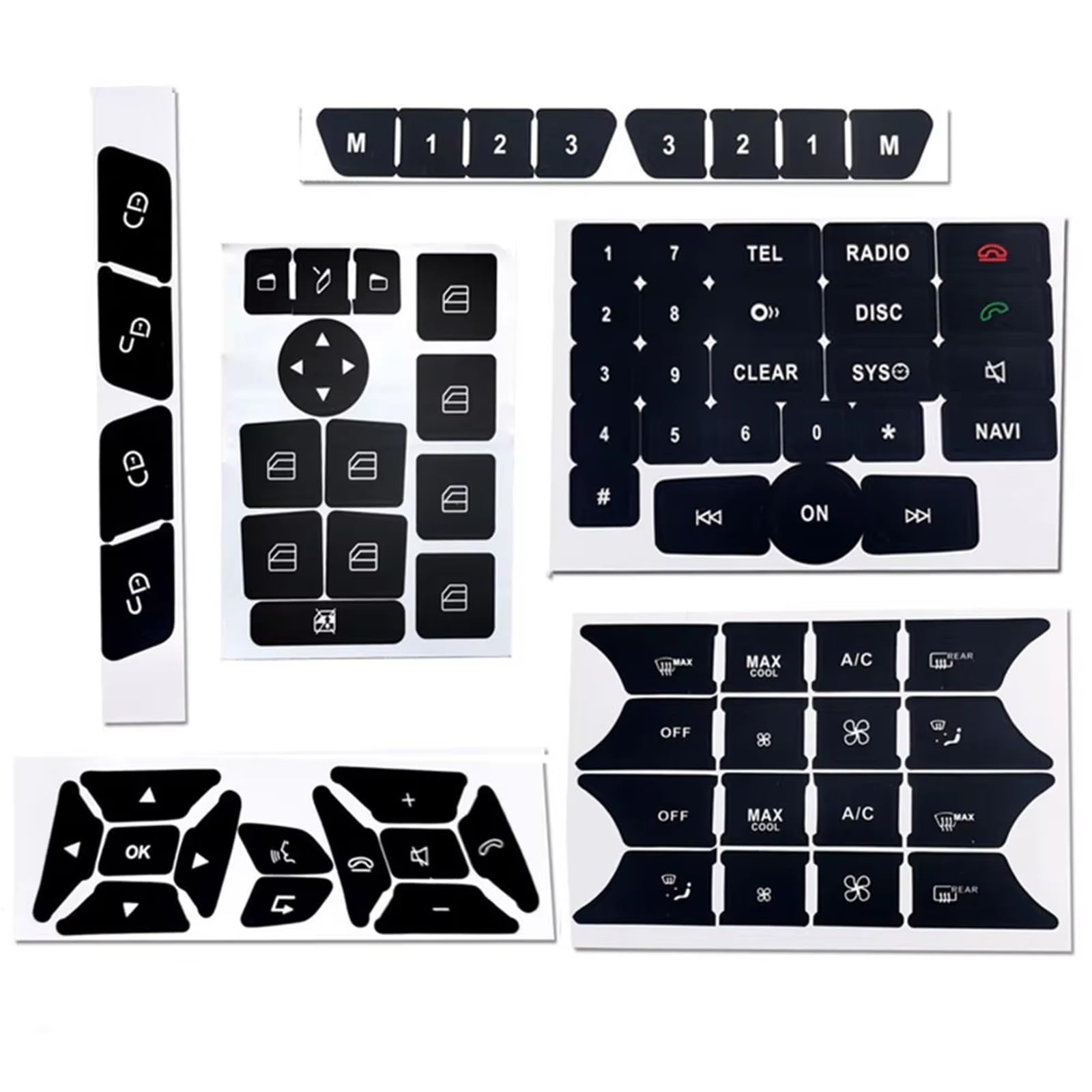 Button Stickers Compatible with Benz for C-Class W204