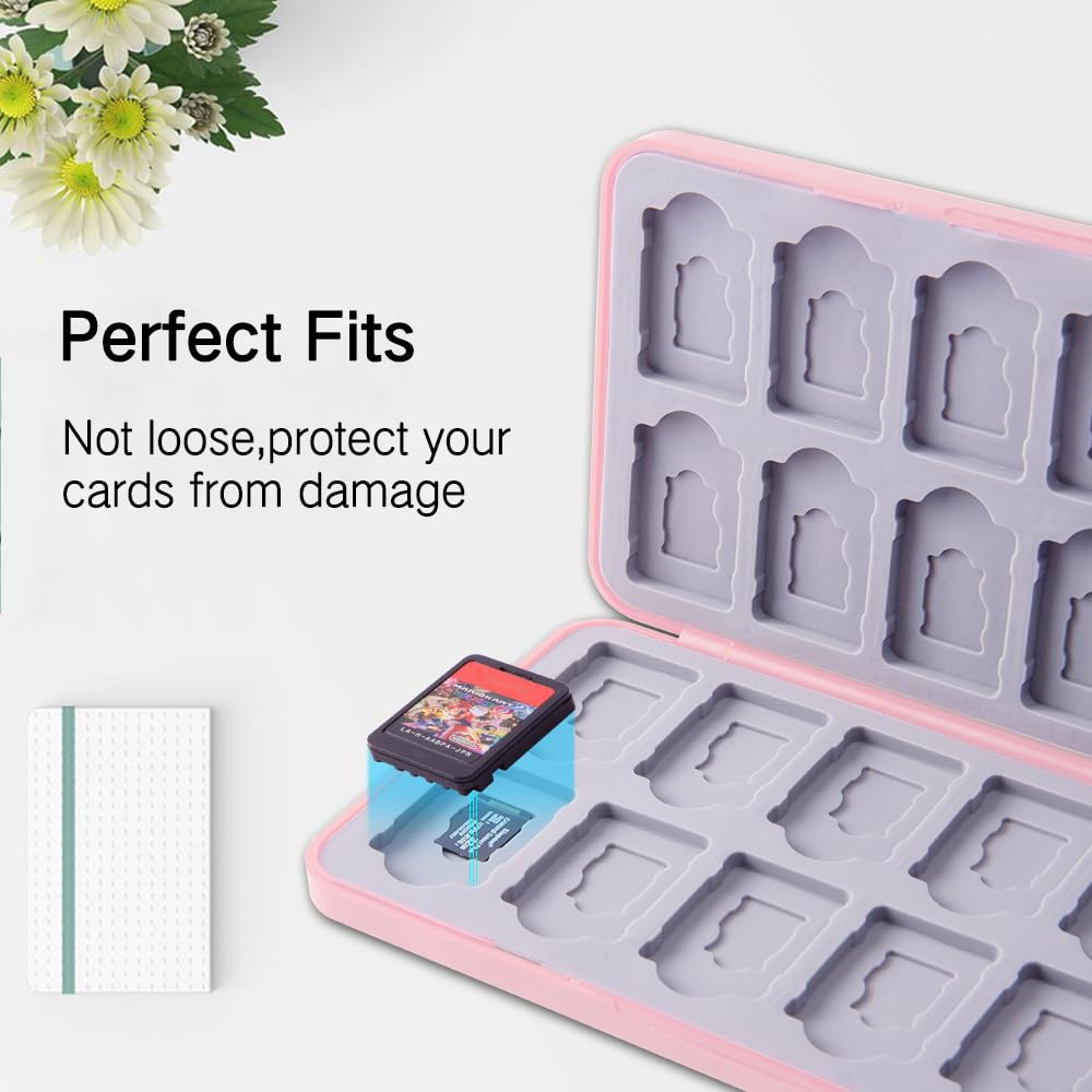 PERFECTSIGHT Carina valigetta da gioco per Switch, OLED e Lite con 24 slot per carte da gioco