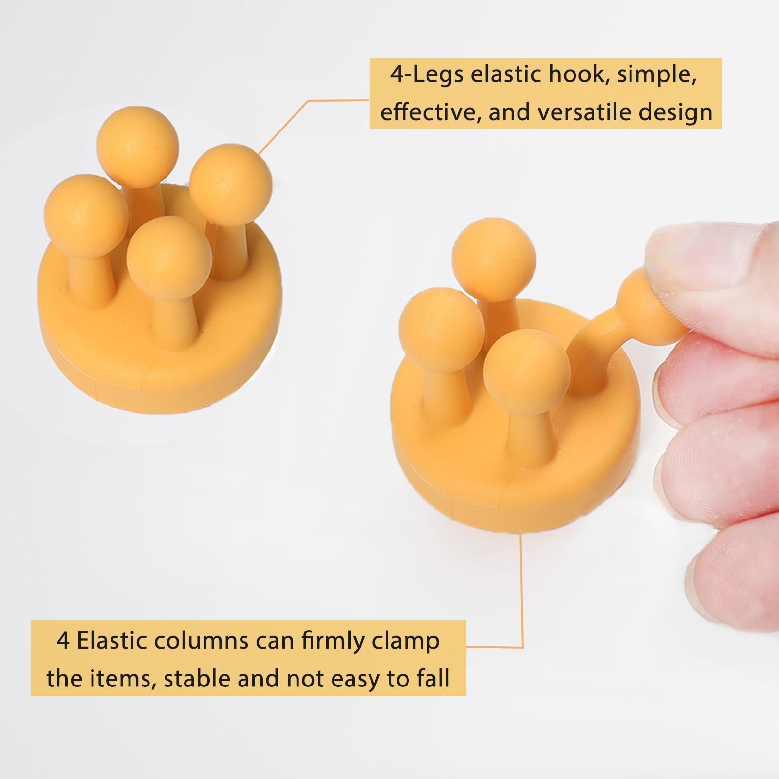 IBetterLife Silicone Toothbrush Holders for Bathrooms - 6Pcs Razor Holder for Shower Wall Mounted Self Adhesive Multifunctional Cute Hook for Kids Hanging Tooth Brush for Kitchen Living Room Office 3