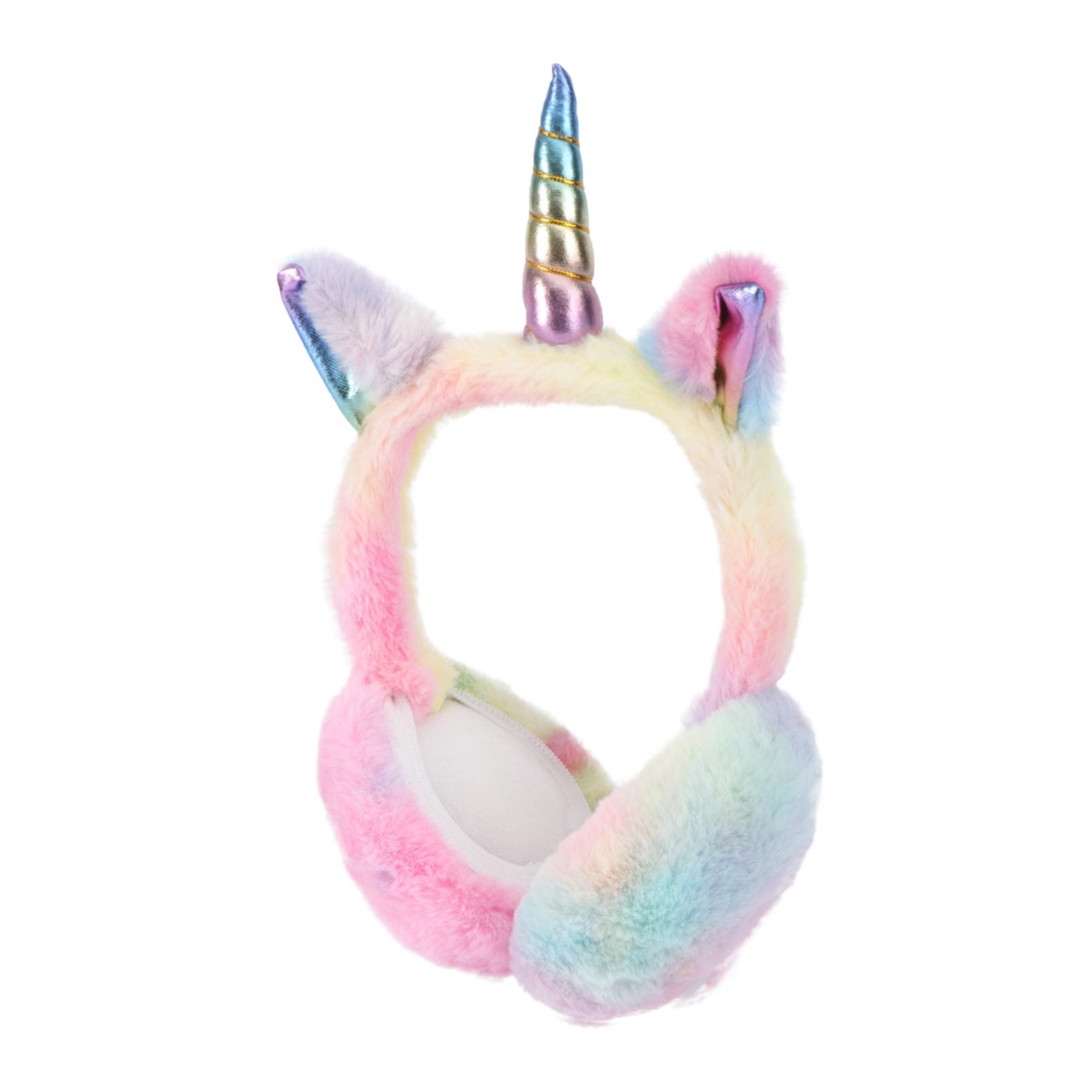 SOIMISS Women Girls Earmuff Plush Unicorn Ear Muffs Winter Cartoon Warmers Ear Shield