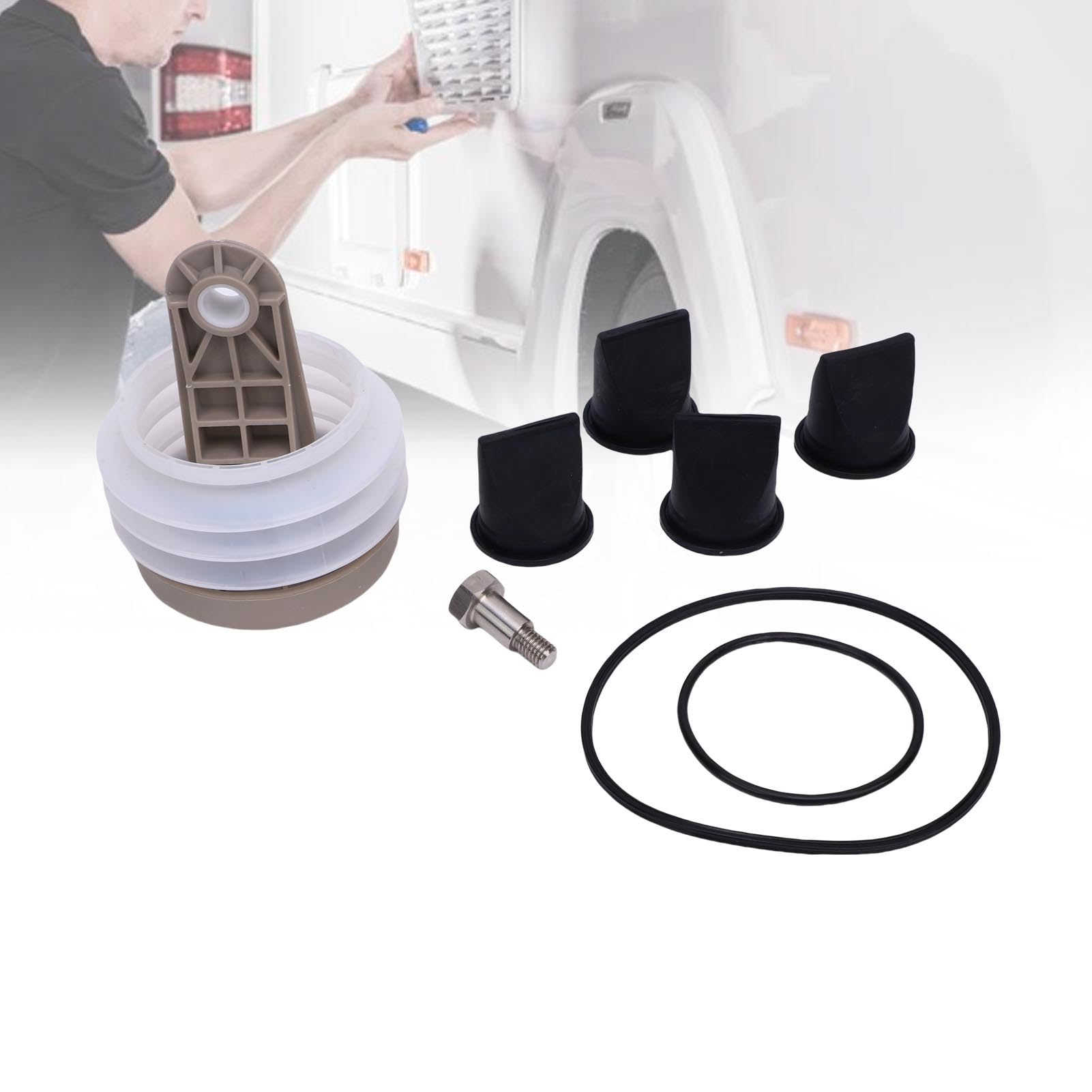 Sxhlseller 385230980 Kit Pompa di Ricambio a Soffietto per WC per Sealand Serie S, Scarico Efficiente dei Rifiuti, 8 Pezzi