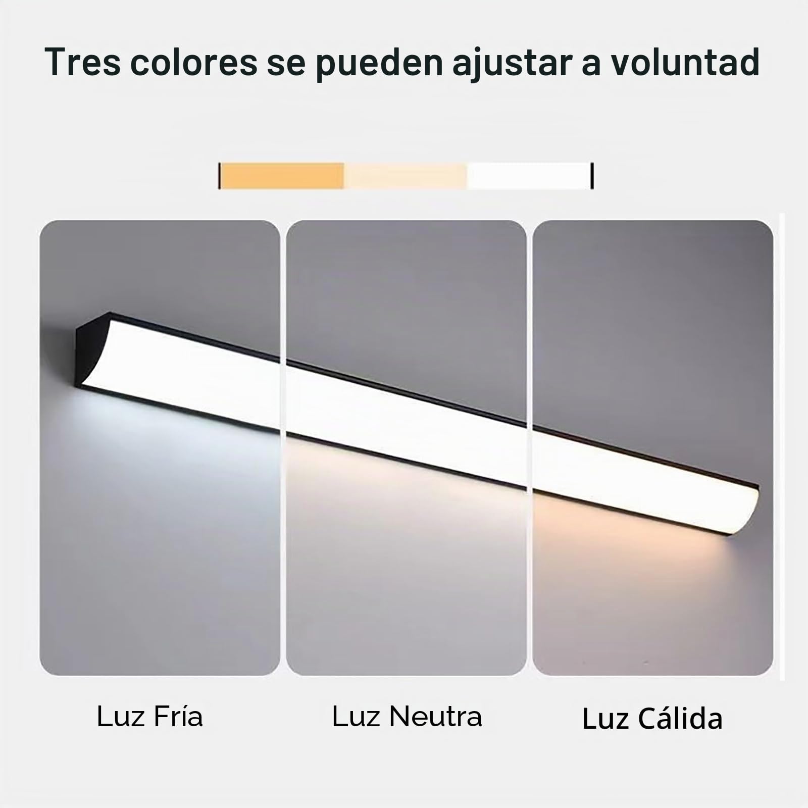 LED Lampara de Pared Exteriores con Mando Distancia IP65 Impermeable Largo Aplique de pared Regulable Moderno Rectangular Iluminación de Pared Garden Stair Fences Patio (60cm)