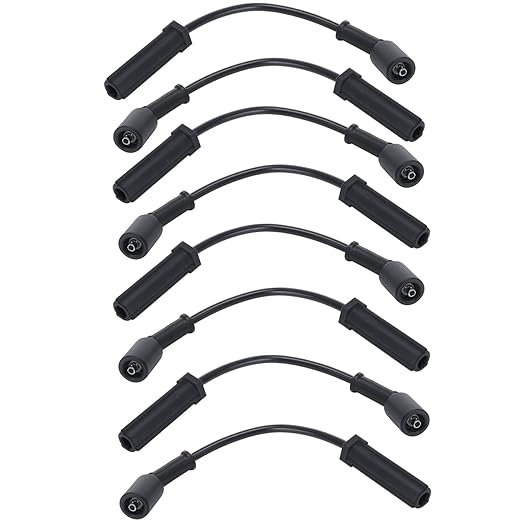 high performance 9748HH Spark Plug Wire Set Compatible with Chevrolet Cadillac GMC Hummer, 450ohms/foot
