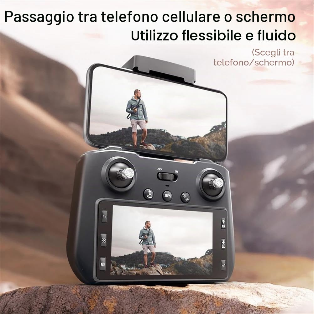 Dual Battery,Drone xt808 con GPS Controllato da Schermo, WiFi, Professionale, 8k HD, Doppia Telecamera, evitamento Ostacoli, quadricottero Pieghevole Senza spazzole
