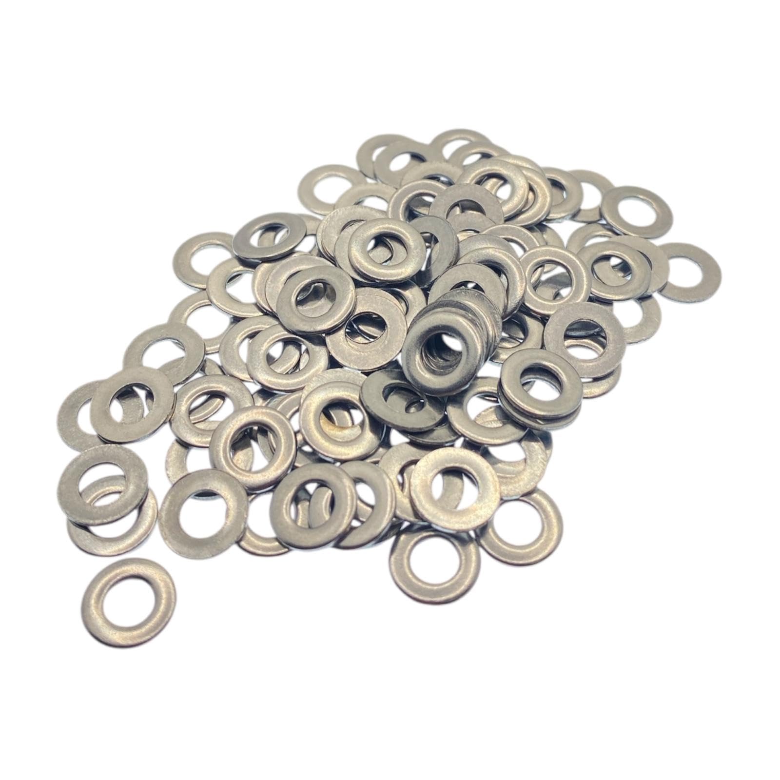 M4 Washers for Screws - M4 x 9 x 0.8mm (100 Pack) Metal Flat Penny Washers for Bolts - A2 Stainless Steel Plain Round (100pc) - Image 2