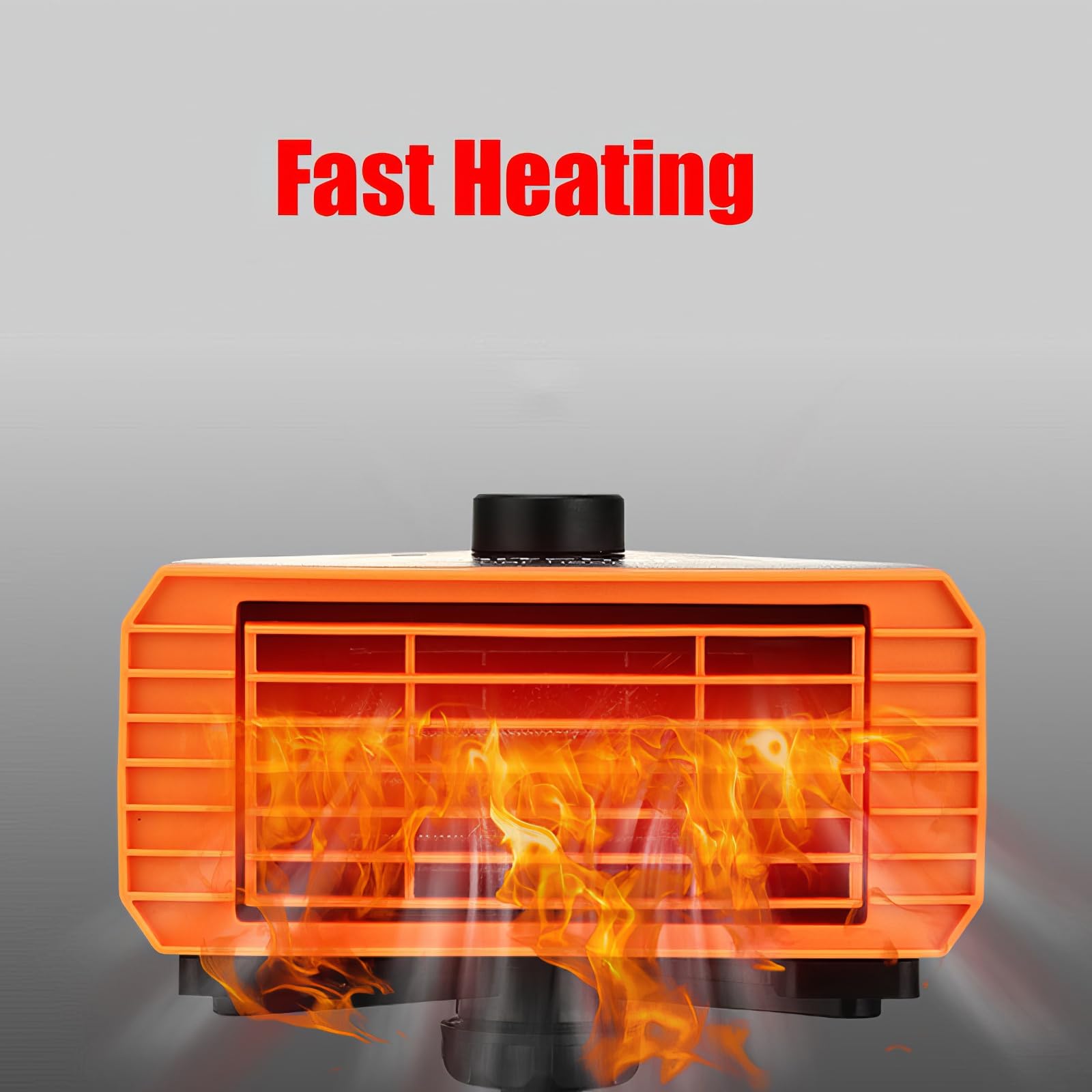 Riloer Ventilador enfriador de coche 2 en 1, 12 V, 150 W, ventilador de calefacción eléctrico portátil, antivaho de ventana, descongelador de parabrisas giratorio de 360°