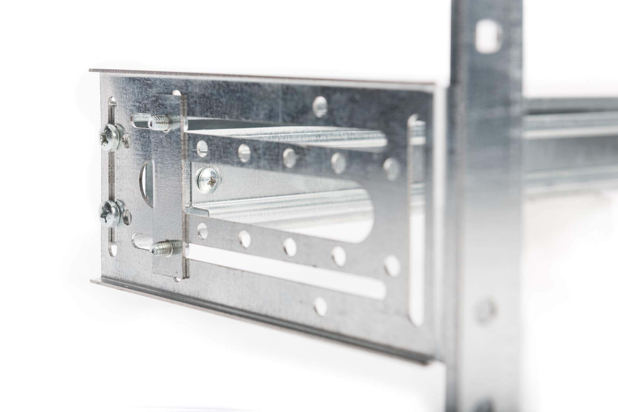 Digitus DN-19-DIN-4U Accessoire de montage à visser, frontal, fixation frontale, boîtier, profilé non équipé argent, mé