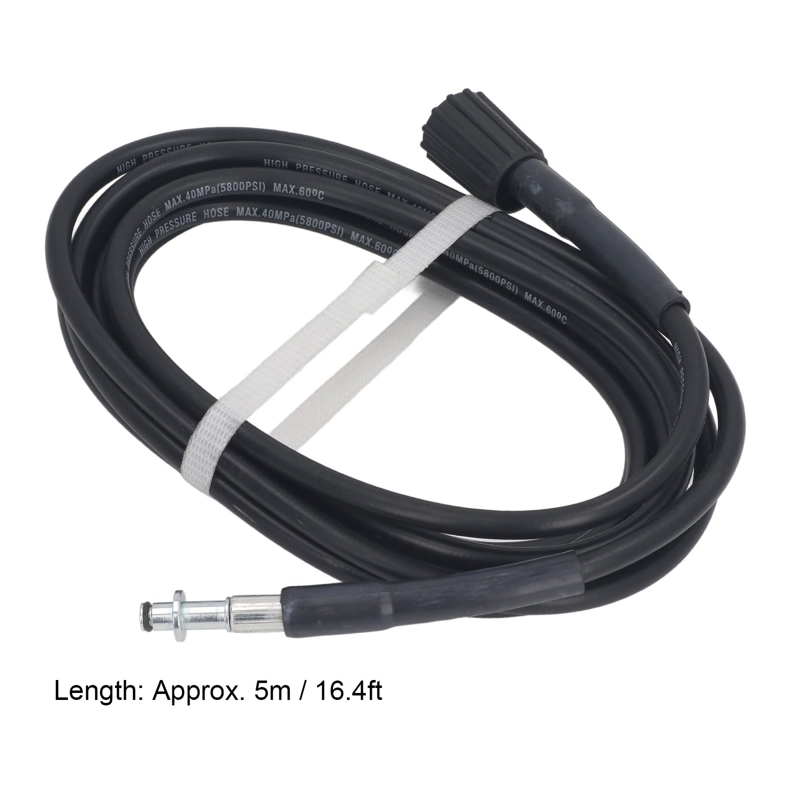 5800 PSI Pressure Washer Hose for Hot Cold Water Rubber High Pressure Washer Hose Flexible Pressure Hose for K3 Washer 5m