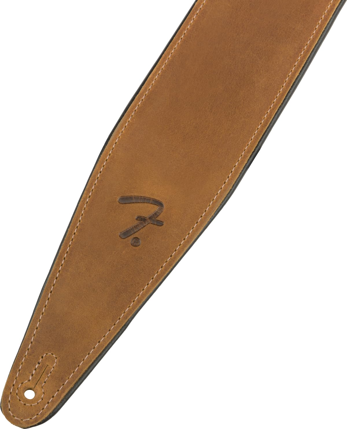 Fender® Correa de piel de rayón de altura derecha con función de una sola mano coñac