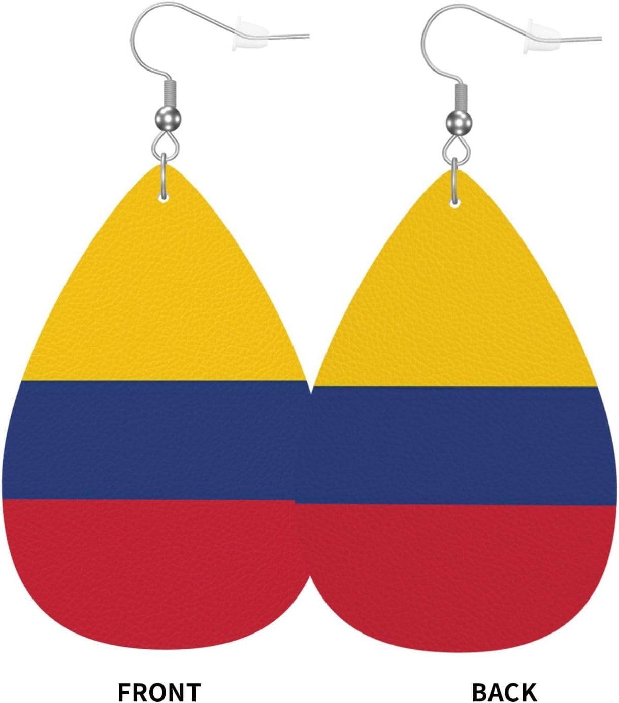 Country Flag Teardrop Earrings For Women Lightweight Leather Dangle Earrings Patriotic Jewelry Gifts - Image 3