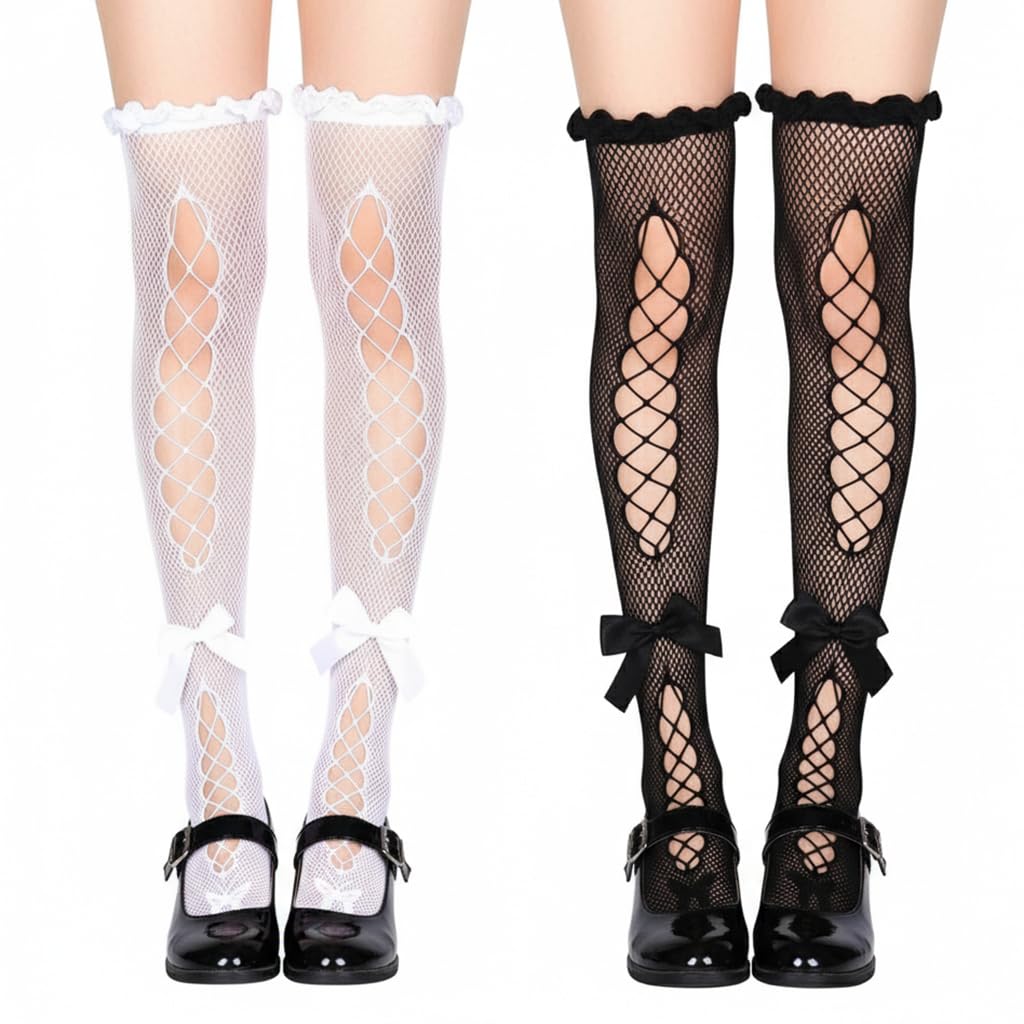 Ladies' Lace Knee-high Socks-image-18