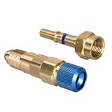 QDB33 Argon Quick Connect Fittings Set - 125 PSI Inert Gas Regulator & Hose Connector for TIG Welding (Male & Female)