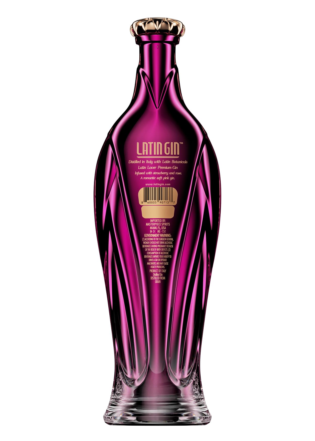 Latin Lover Gin alla Fragola e Rosa 70cl – Aroma Dolce e Gusto Morbido con Note Floreali e Fruttate Delicate