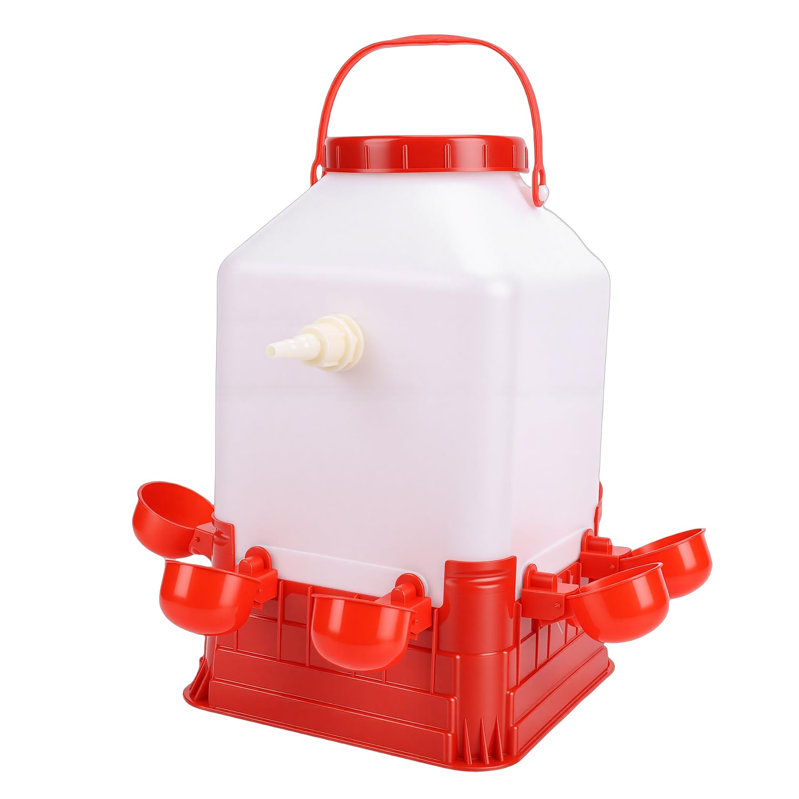 Fockety Abbeveratoio Automatico per Polli, Erogatore per Pollame con 8 Ciotole per Idratazione, Alimentatore per Anatra, Quaglia, Tacchino, Pollaio da Cortile & Piccola Fattoria