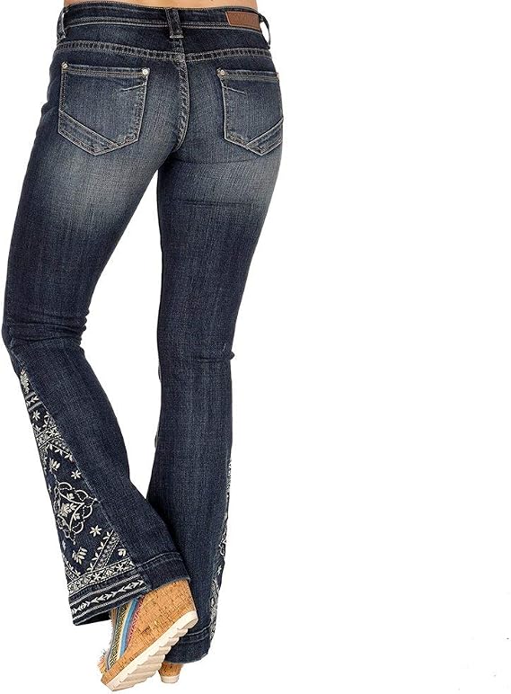 Pocket Applique Denim Trousers 