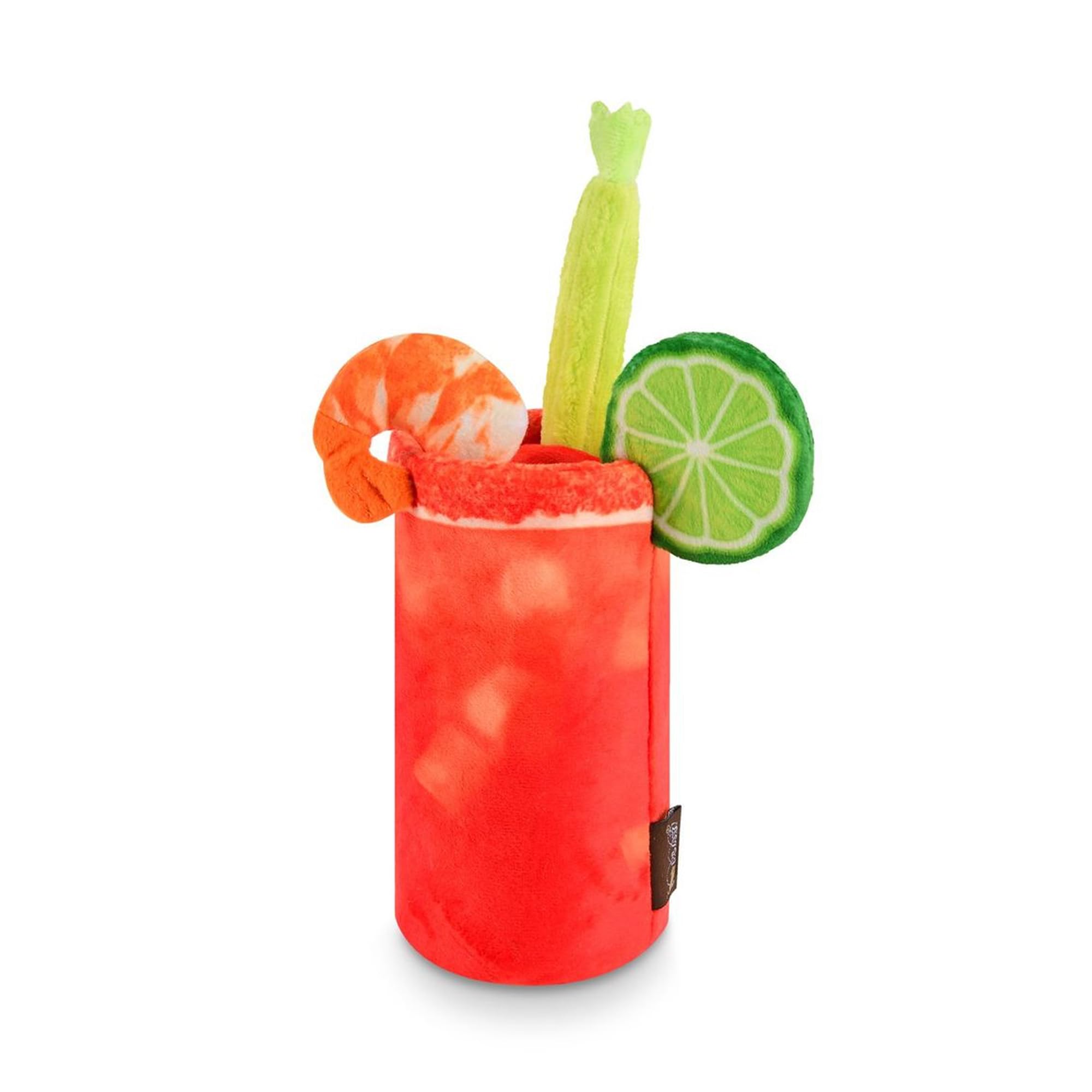Play Barking Brunch Buddy Bloody Mary Plush Dog Toy – Durable Double-Stitched Squeaky Toy – Eco-Friendly, Machine Washable, Fun Cocktail-Inspired Design for Small, Medium & Large Dogs