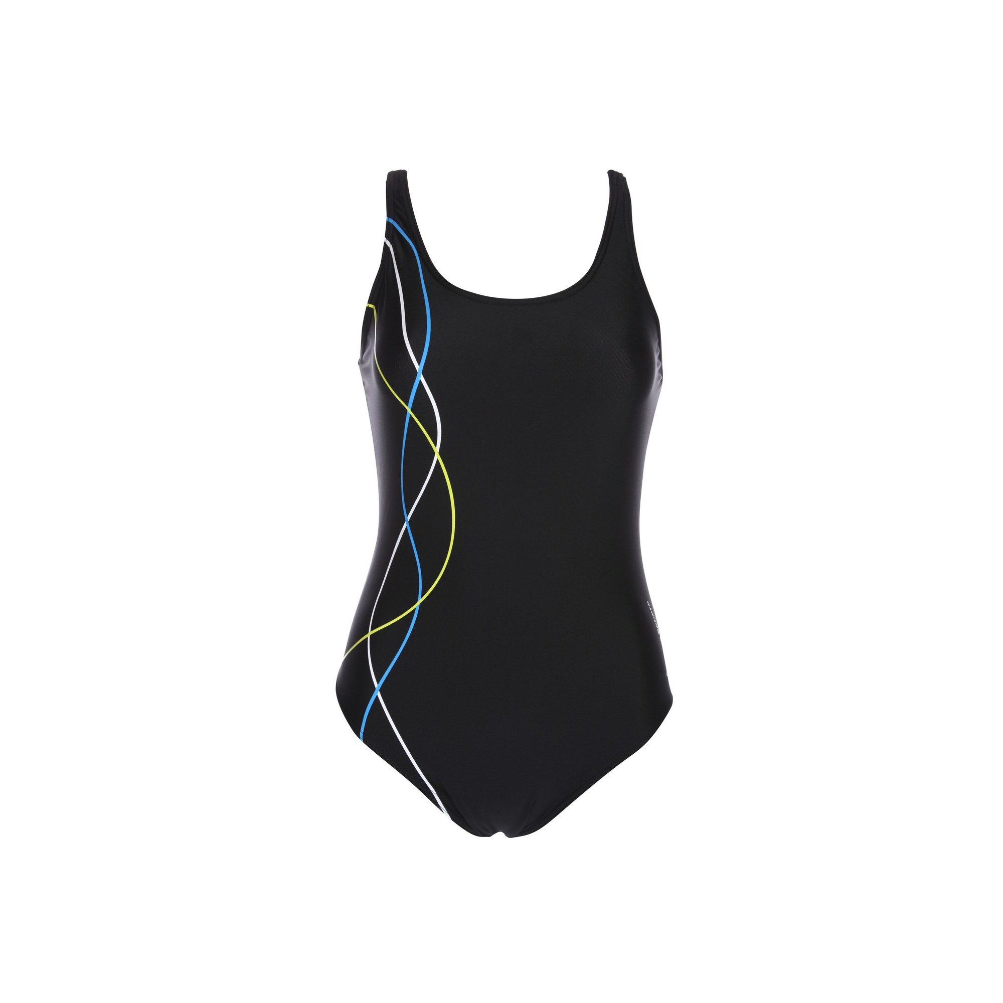 Aqua Sphere Ladies/Womens Bailey Swimming Costume/Swimsuit (34) (Black/Light Green)
