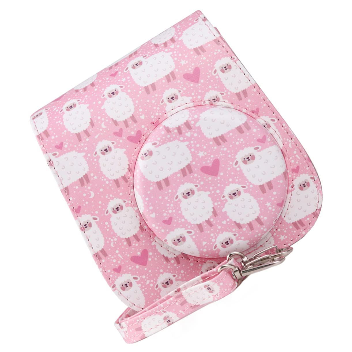 LIFKICH Mini Camera Accessory Case Comfortable Shoulder Strap Pu Leather Scratchproof Dustproof