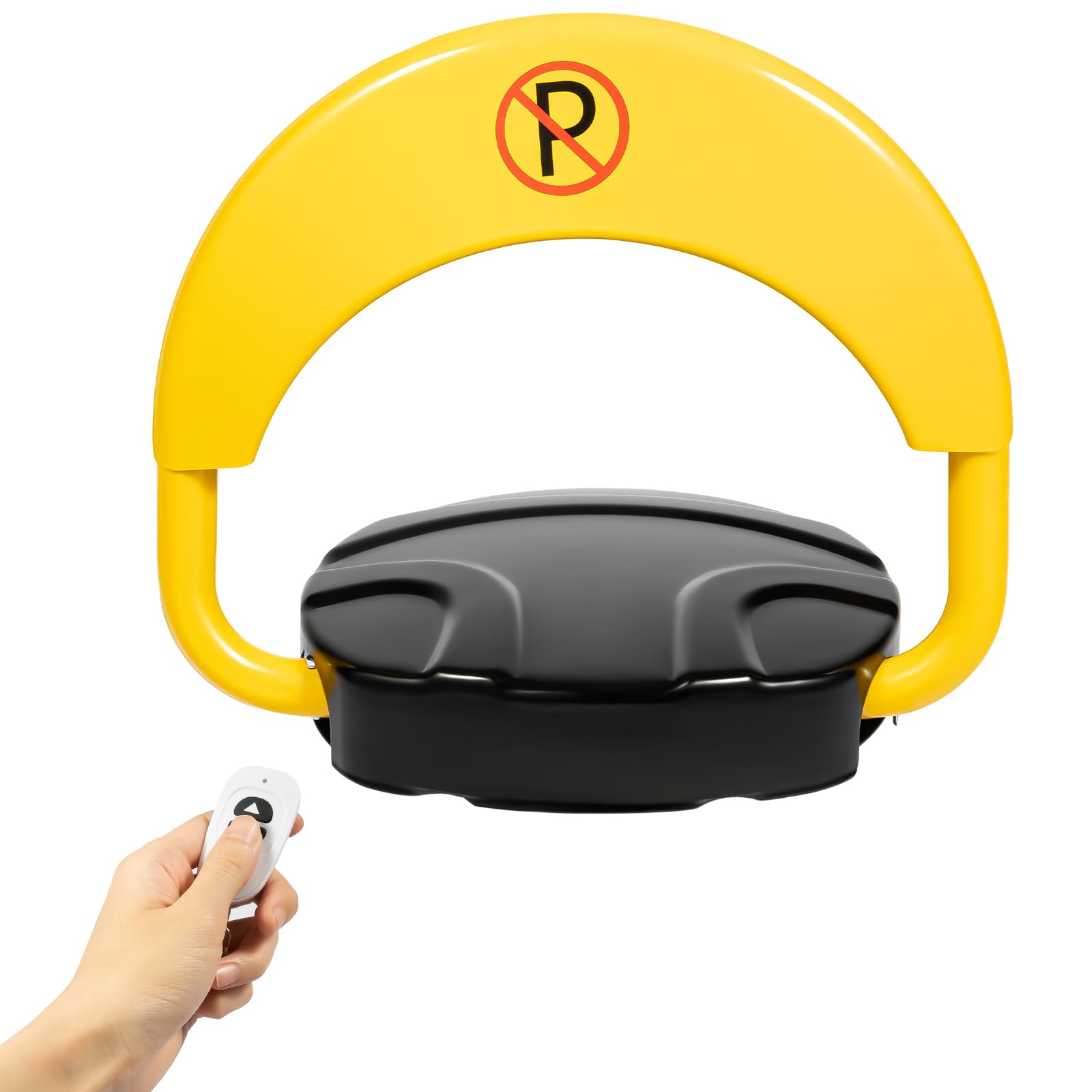 Barrière de parking avec télécommande - Électrique - Automatique - Pliable - Poteau de stationnement anti-collision - Rotation à 180 ° - Capacité de charge : 4410 lbs