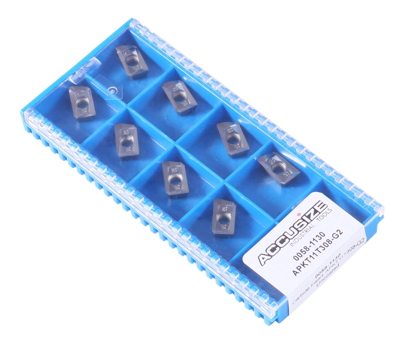 Accusize Industrial Tools Apkt11t308-Lh Carbide Inserts for Machining Aluminum, 10 Pcs, 0058-1130x10