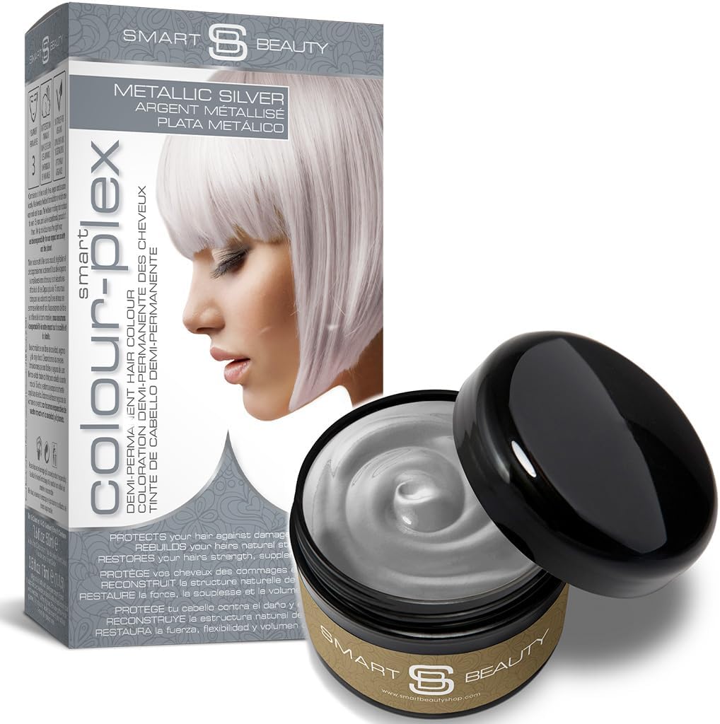 Pro Finish Bundle Pack - Silver Hair Dye & Colour Refresher - Smart Beauty Permanent Hair Colour with Maintenance Colour Booster