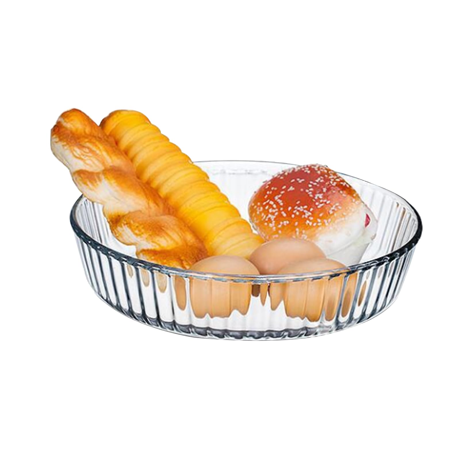 Plat à tarte profond en verre de 25,4 cm pour cuisson en verre transparent et durable