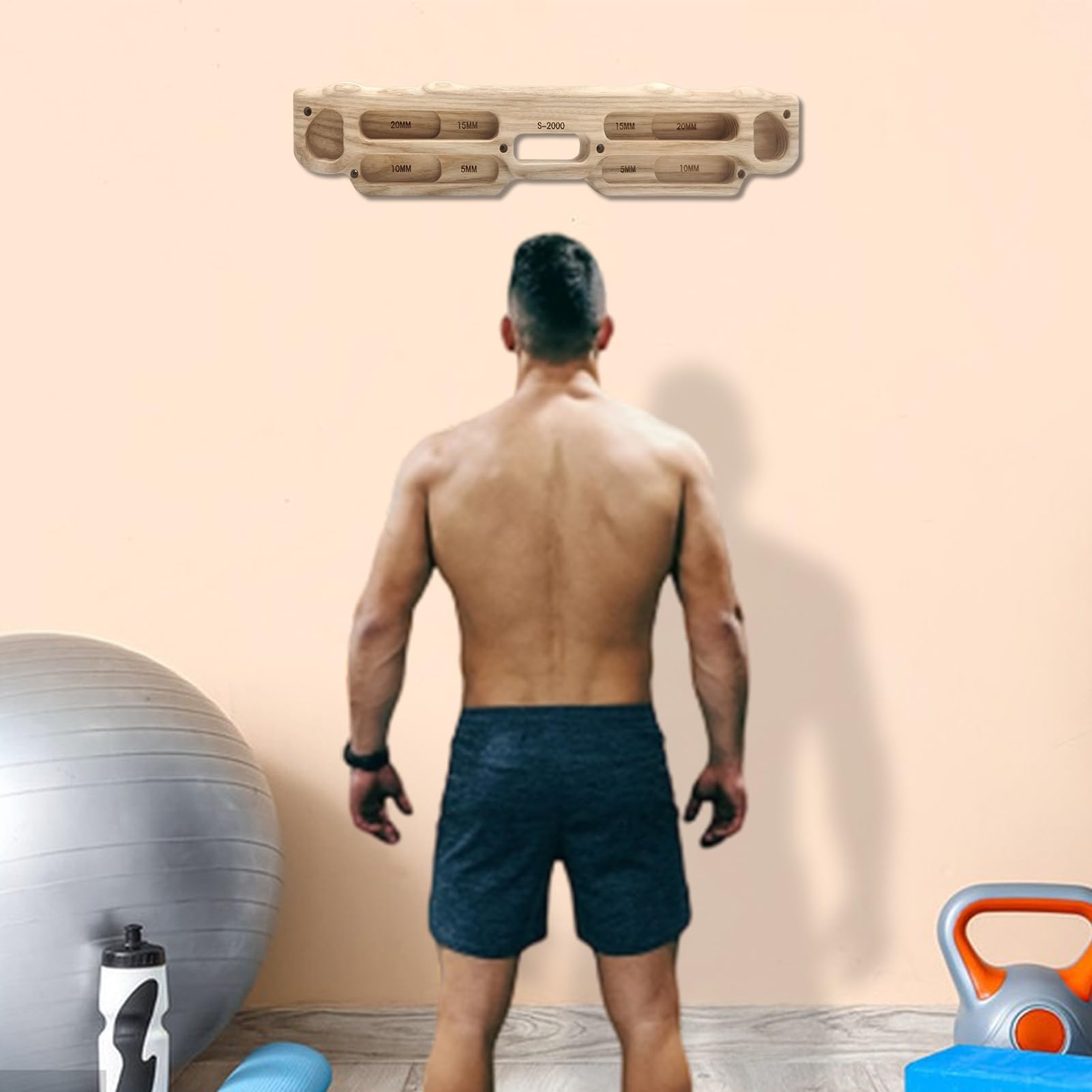 Teclado de escalada - Tabla de entrenamiento de madera de fresno de 50 cm