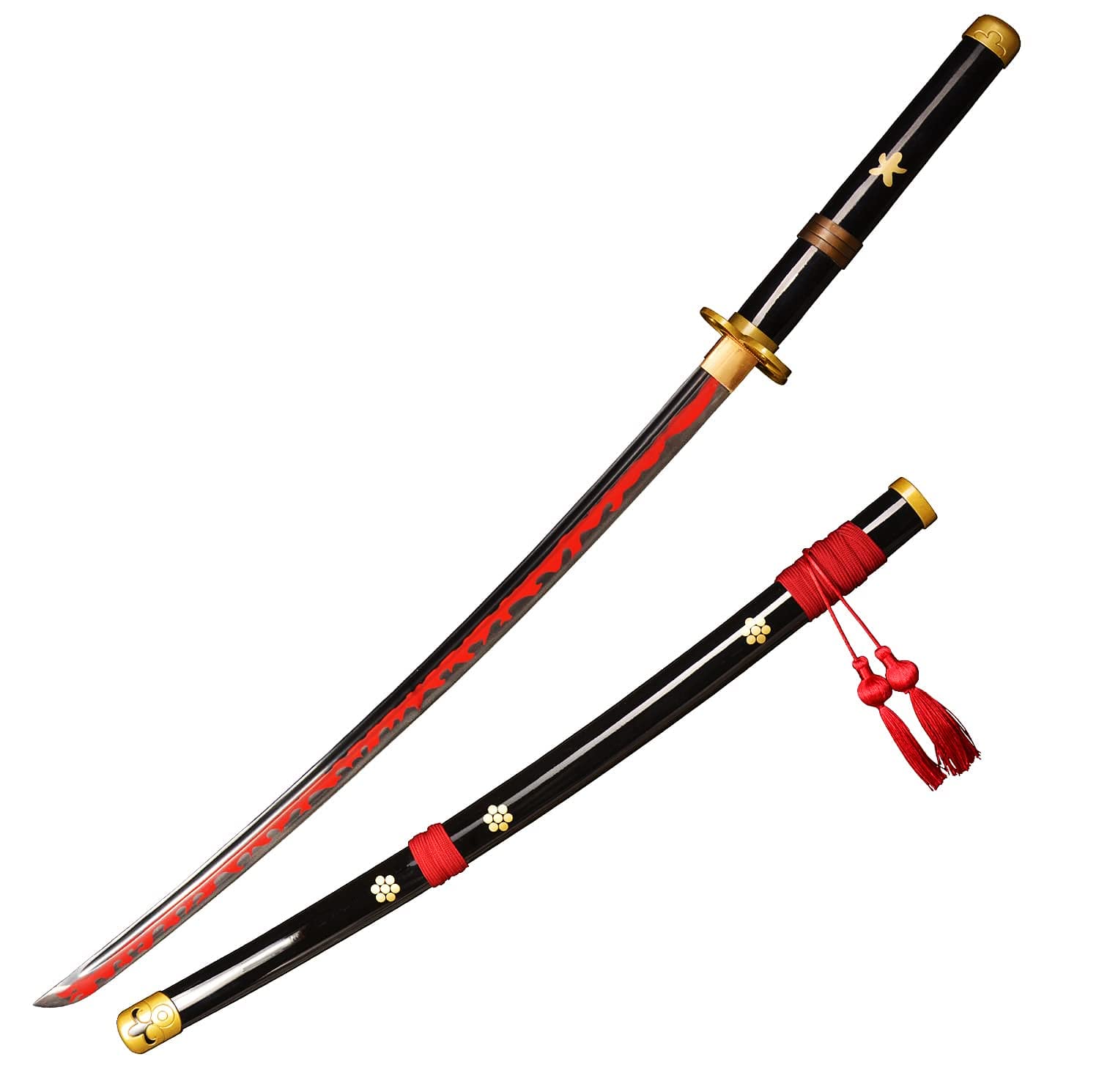 Sword Valley Cosplay Roronoa Zoro Anime Sword Katana Samurai Swords, Yamo Black