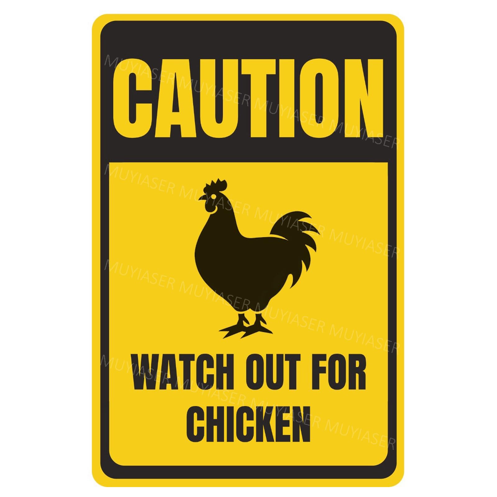 Scvgfdxzs Tin-03 8X12 Inch "Caution Watch Out For Chicken" Aluminum Sign - Zoo Gate Warning