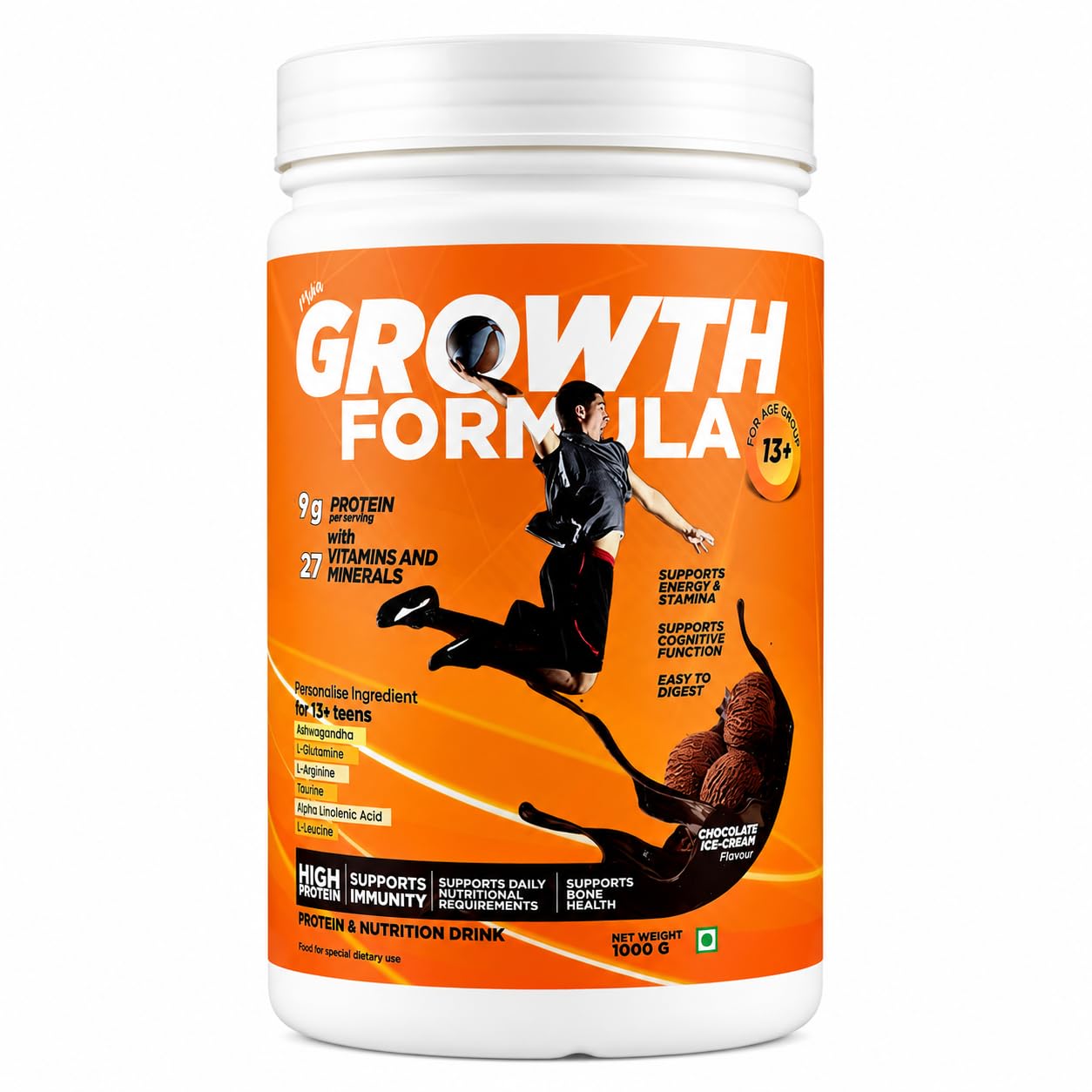 for Growing Kids (8-14 Years) | Nutritional Drink for Healthy Growth and Development | Delicious Flavor for Active Kids - Chocolate Ice-Cream Flavor, 1000 Gm-image-12