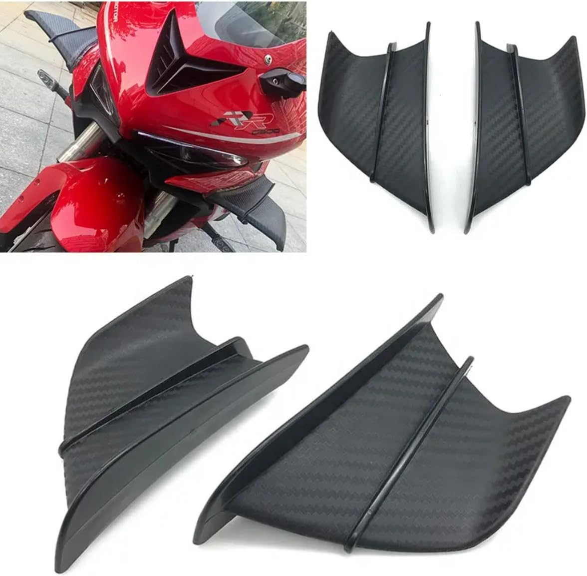 Acube Mart pikkachu Helmet Cover (Brown HC-10) with Side Wing Mat Carbon Fiber 2