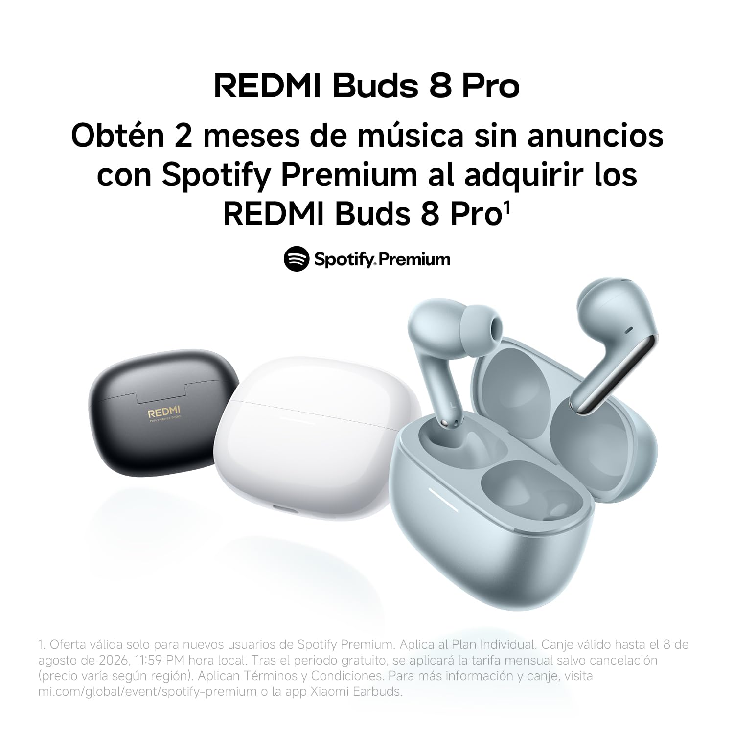 XIAOMI Redmi Buds 8 Pro, True Wireless Bluetooth, cancelación Activa de Ruido de hasta 55 dB, Triple Driver, Sonido Hi-Res Hi-Fi, Dolby Audio, hasta 33h de autonomía, Bluetooth 5.4, IP54, Negro — view 3