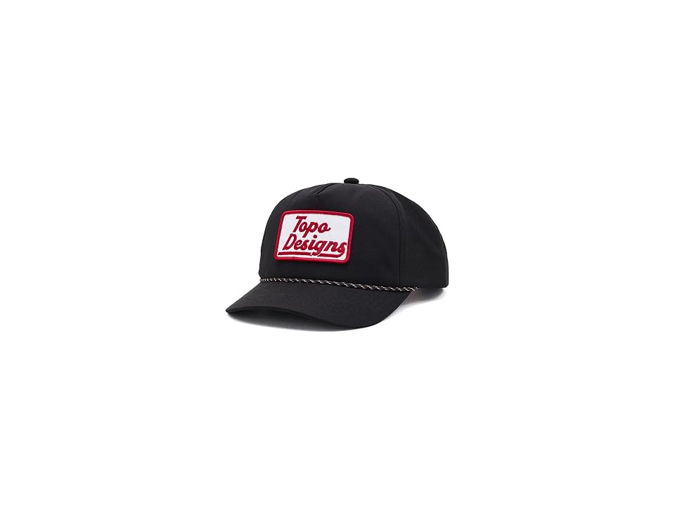 Topo Designs Twill Rope Cap - Station Caps Black, Cotton/nylon