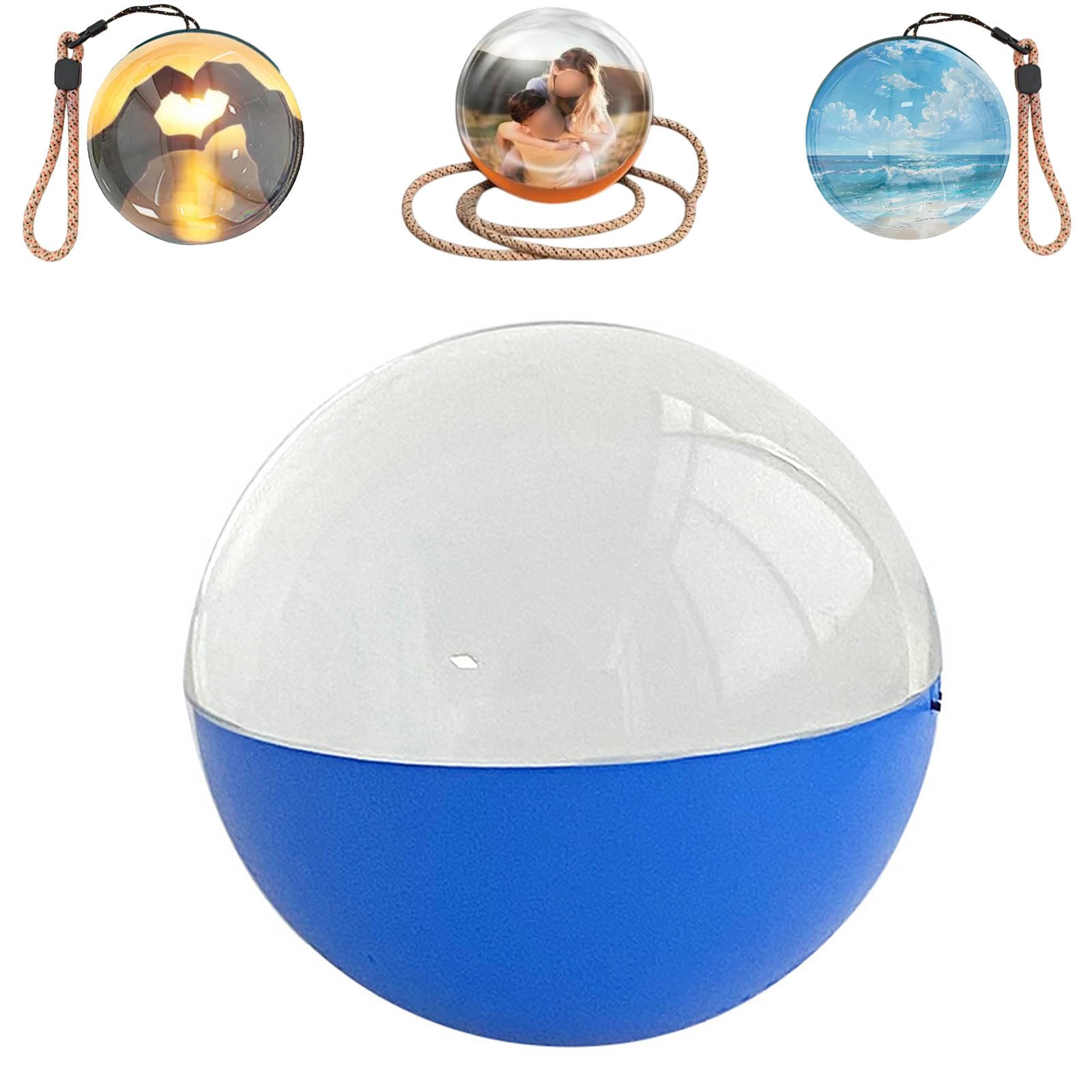 2025 New Crystal Ball Video Player,2.7in 3D Crystal Ball DIY Personalized Display Sphere with Electronic Screen,Video Sphere,180°Visual Effect,5 Color Options,for Holiday Decoration,Birth(Color:Blue)