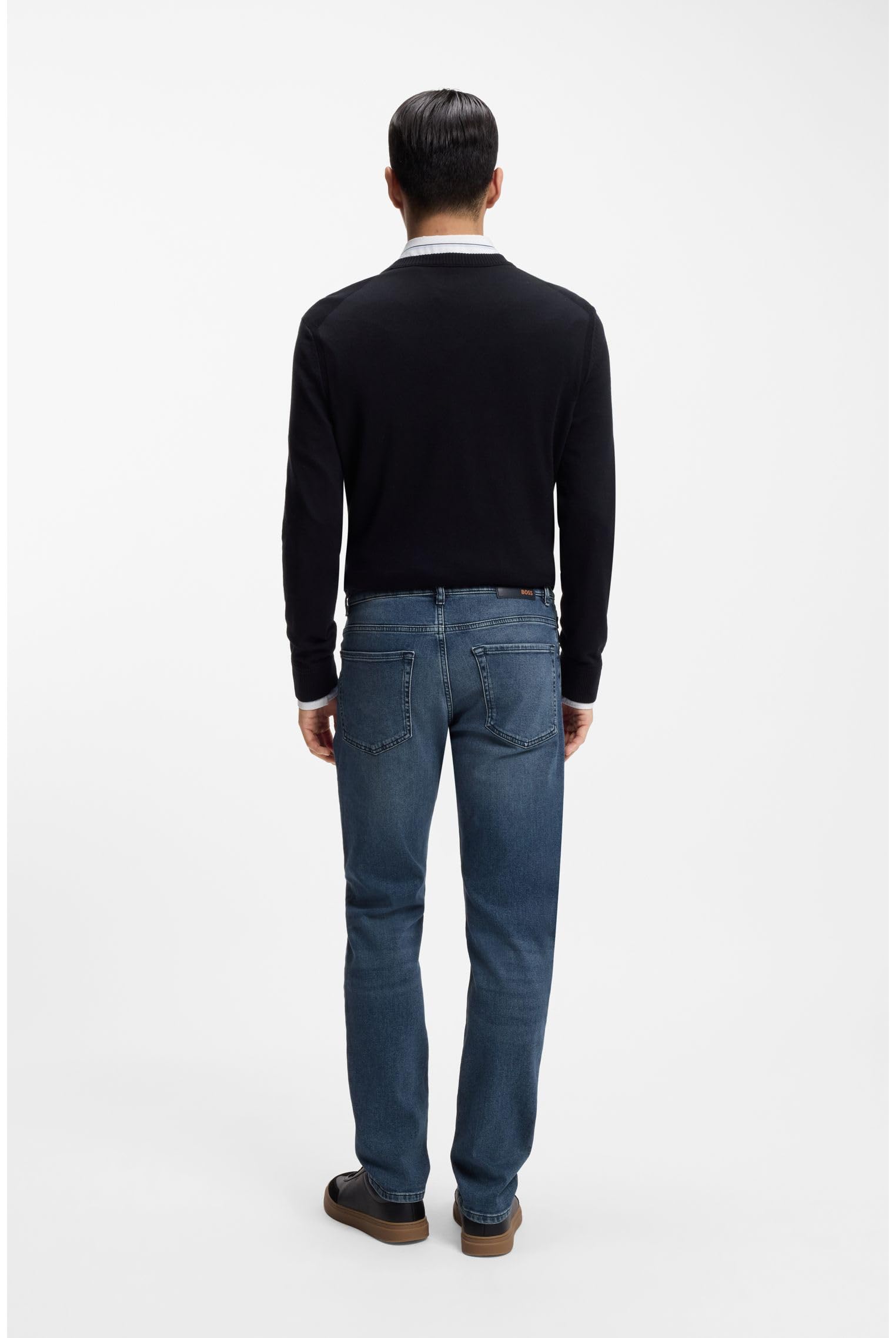 BOSS Herren Re.Maine BC-C Maine Regular-Fit Jeans aus bequemem Stretch-Denim in Stay-Black
