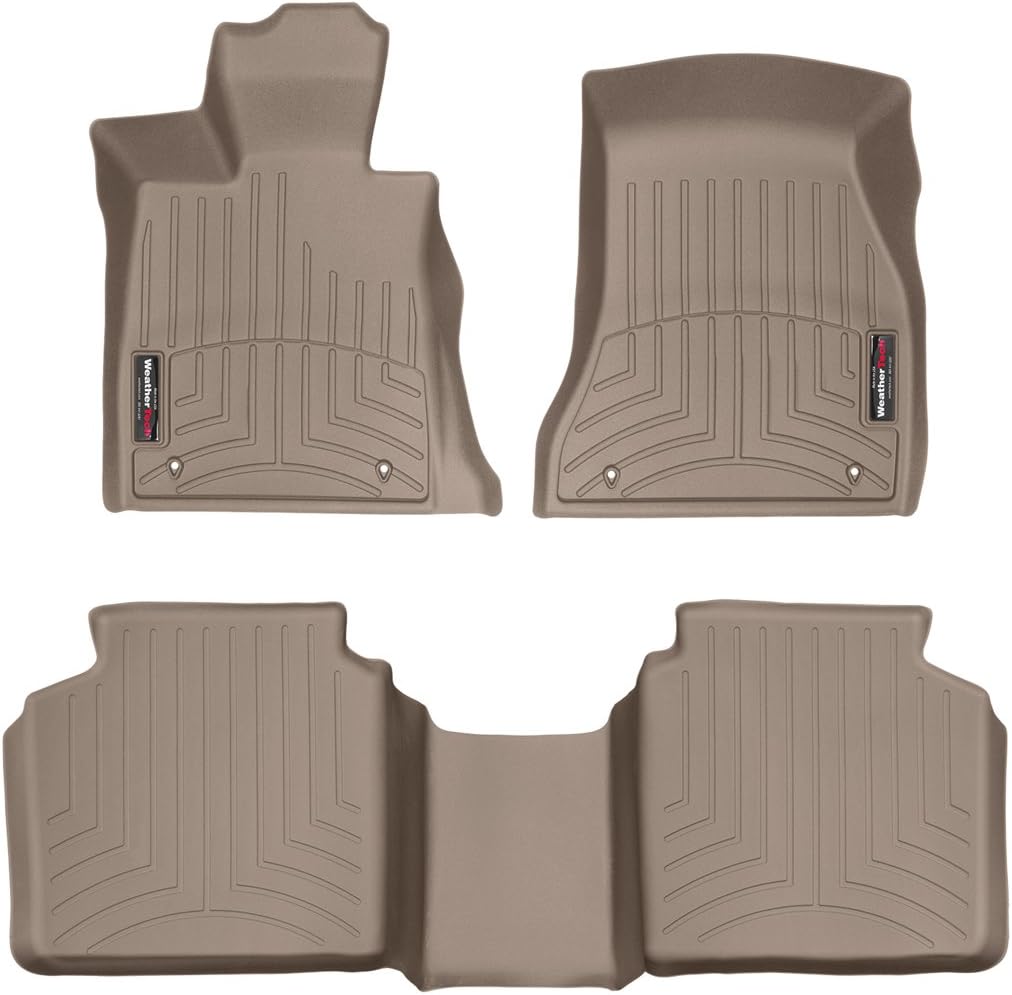 WeatherTech Custom Fit FloorLiners for BMW 750i, 740e, M760i - 1st & 2nd Row (449391-448742), Black