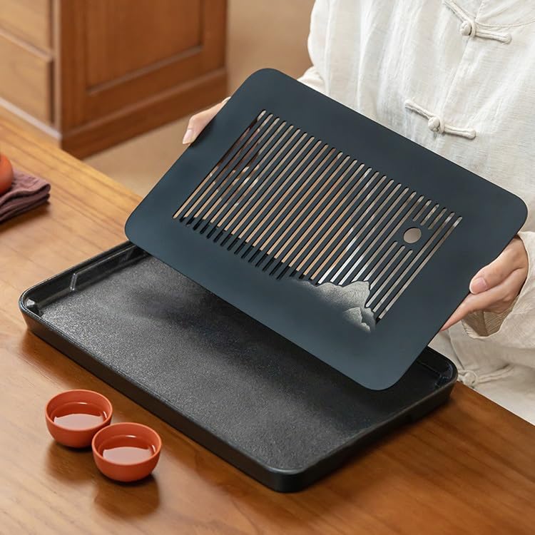 Taca na herbatę Taca na stolik kawowy Handmade Retro przechowywanie wody taca na herbatę gospodarstwa domowego stół do parzenia na sucho prosty zestaw do herbaty, taca do salonu stolik do herbaty