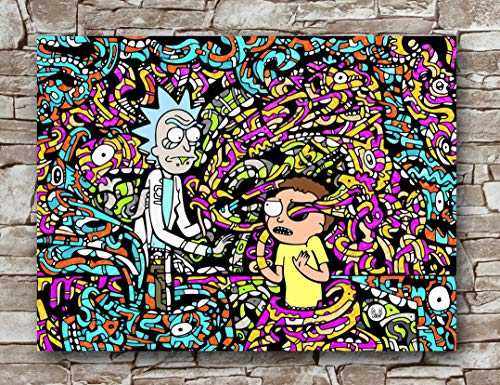 Huawuque Pop Art Rick and Morty Hypebeast Poster Standard Size | 18-Inches by 24-Inches |Pop Art Posters Wall Poster Print