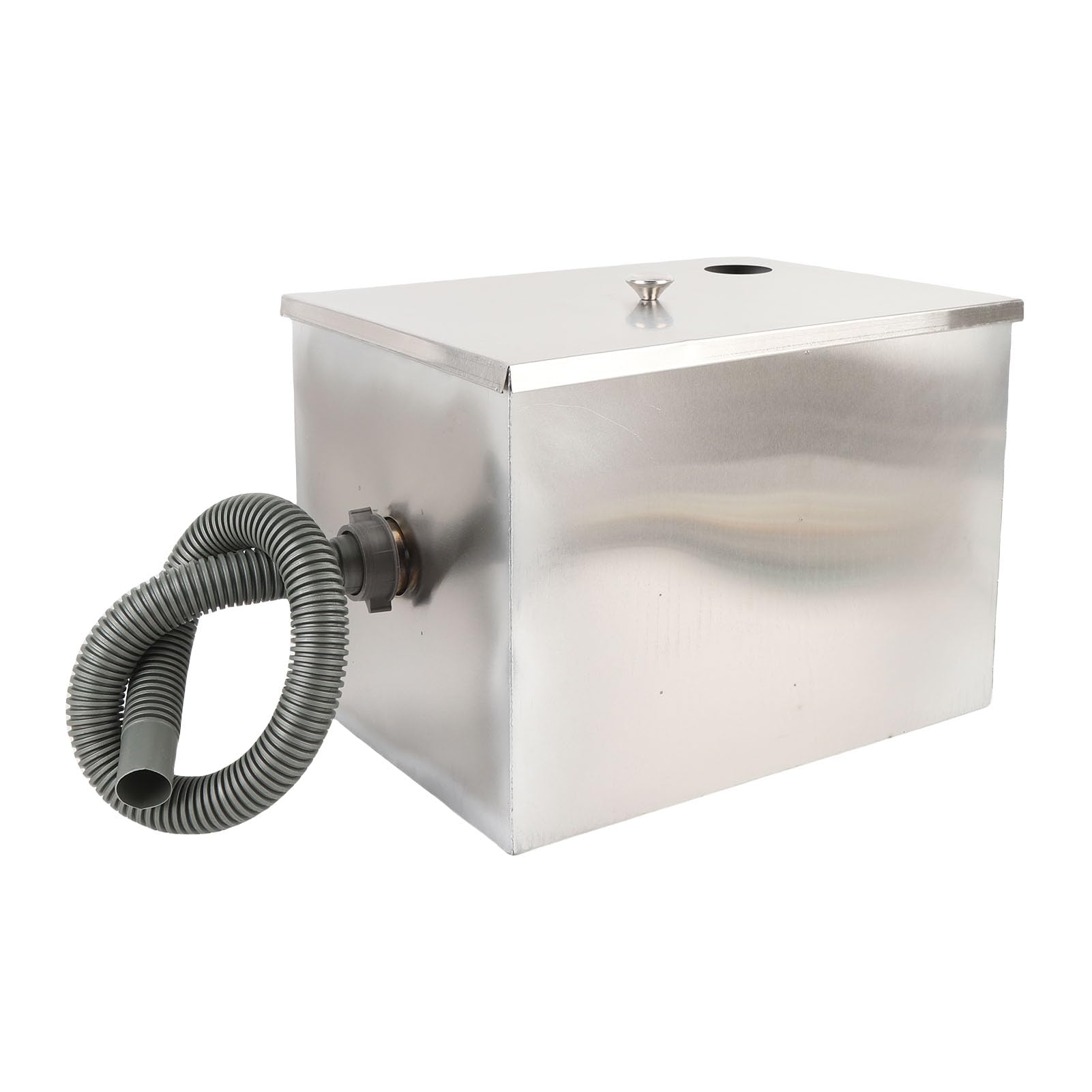 Trampa de Grasa Comercial, Trampa Interceptora de Grasa de Acero Inoxidable, Filtración de 3 Pasos Separación de Aceite y Agua, para Restaurante Bajo Fregadero de Cocina